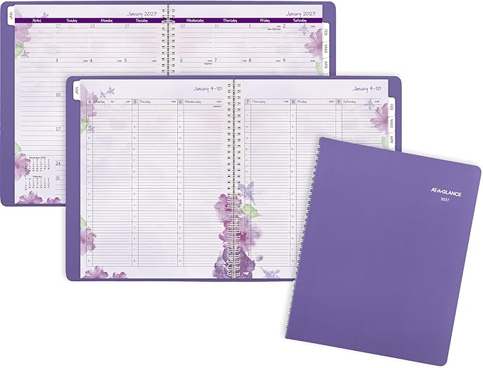 AT-A-GLANCE 2027 Planner, Weekly & Monthly, 13-Month Jan-Jan, 8.5" x 11", Beautiful Day (938P-905-27)