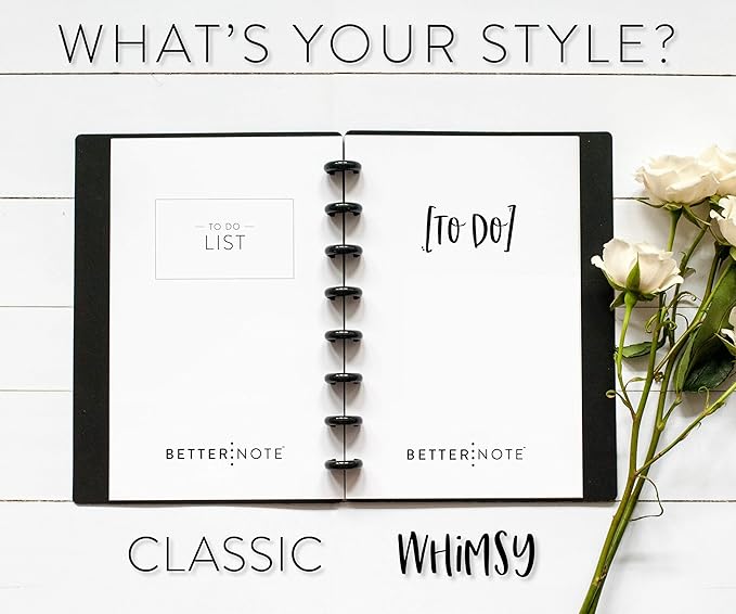 BetterNote This Week Refill Pages for Disc Notebooks, Fits Big Happy Planner, Levenger Circa, Staples Arc, Talia (Classic- 6 months, 7-Disc, 4.6”x7”)