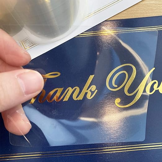 Clear Label Protector,Clear Packing Seal Lable,2.5X3 Inch Transparent Tape Adhesive Stickers，500 Pcs