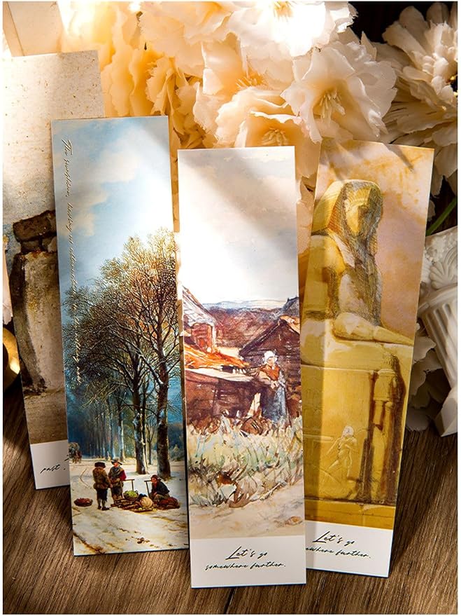 Vintage Retro Style Bookmarks, 30PCS (Art Museum)