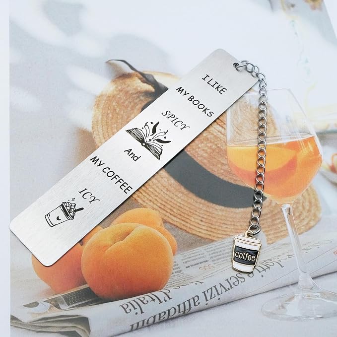 Spicy Bookmarks for Women, Friendship Reading Gifts for Girls, Coffee Lovers Book Lovers Gift for Readers, Funny Gag Birthday Christmas Gifts for Her, Book Club Gift Idea