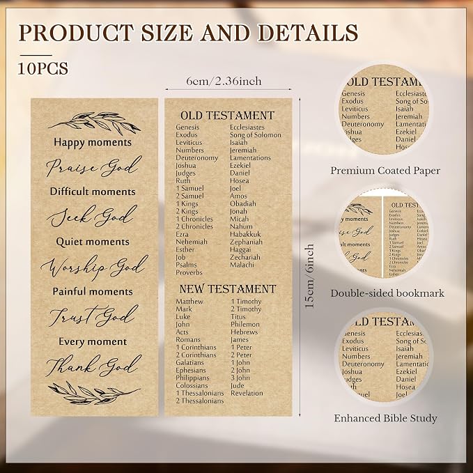 Feifeiya 40 Pcs/10 Sets Bulk Fathers Day Gifts for Church Christian Bible Verse Pen Religious Keychains Prayer Bookmarks Appreciation Gift for Teacher Employee Coworkers Women Men