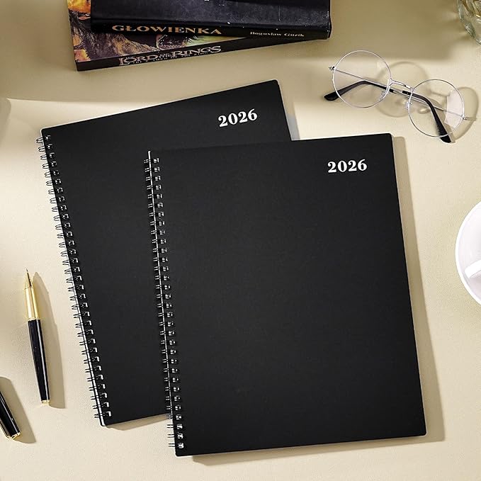 2026 Monthly Planner - Jan 2026 - Dec 2026 Planner/Calendar,12 Monthly Planner with Contacts & Passwords, 8.5" x 11" Planners 2026, Colorful Tabs, Thick Paper, Black