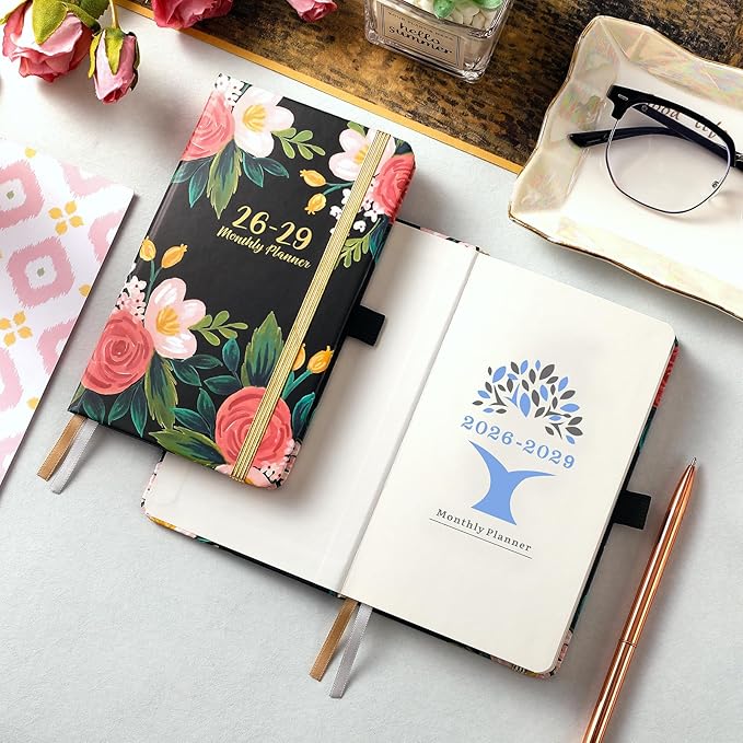 2026-2029 Monthly Pocket Planner/Calendar - Jul. 2026 - Jun. 2029 (36 Months), 3 Year Monthly Planner, 3.8" x 6.4", Monthly Planner 2026-2029 with Pen Loop, 2 Book Marks,Back Pocket
