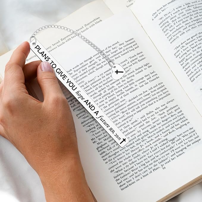 5 Pcs Bible Verse Metal Bookmark Christian Gifts for Women Men Girls Boys,Inspirational Religious Bookmarks Gifts for Reading Women Friends Students Teachers First Communion Gifts