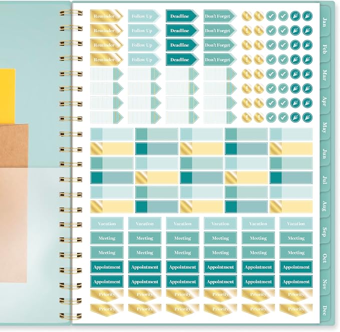 Mead Cambridge 2027 Planner, Weekly & Monthly, 8.5" x 11", Glimmer (1843-905-27)