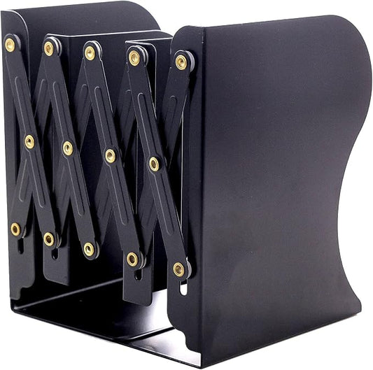 Adjustable Bookends Metal Book Ends for Heavy Book Holder Heavy Duty Bookends Nonskid Bookcase Desktop Book Organizer Binder Holder