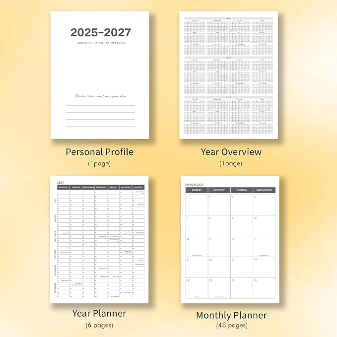 Monthly Planner 2026-2027, 2026 Calendar 18 Months Planner, January 2026 - June 2027, 8.5" x 11", 2026 Academic Calendar Hard PVC Cover with Spiral Bound, Perfect for School & Office for Women & Men