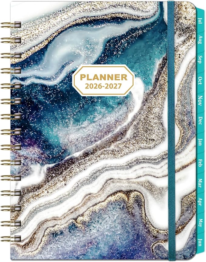 Planner 2026-2027 - 2026-2027 Planner Weekly and Monthly from Jul. 2026 to Jun. 2027, Academic Planners with Inner Pocket, Colorful Tabs, 6.4'' x 8.5''