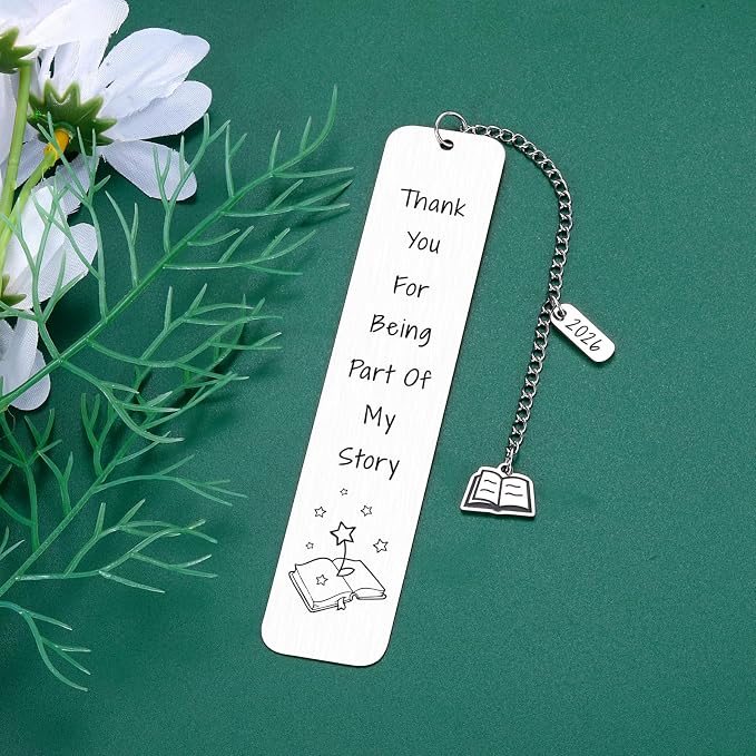 Teacher Appreciation Gifts Thank You Teacher Gifts Bulk End of School Year Gift for Women First Day of Senior Welcome Back to School Supplies Thank You for Being Part of My Story Bookmark Christmas