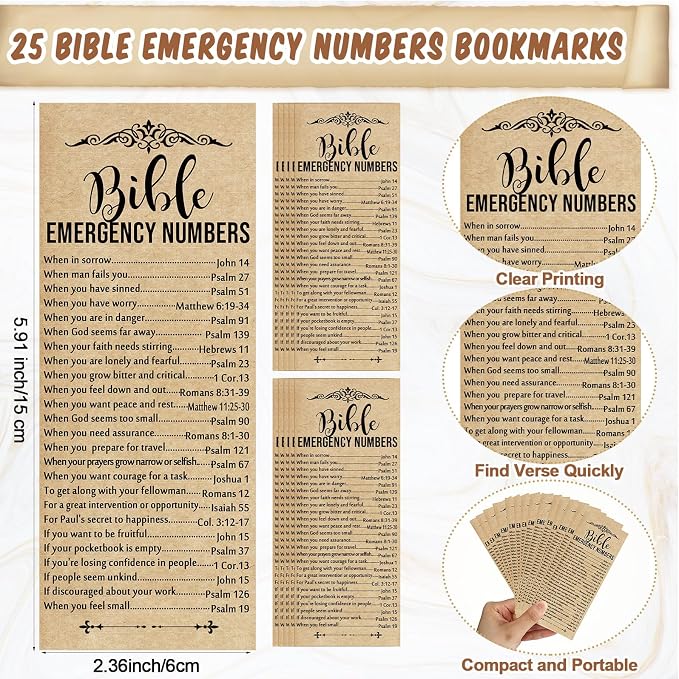 Feifeiya 25 Sets Father’s Day Christian Gifts Bulk for Men, Religious Gift Set with Bible Verse Pens, Scripture Wristbands, Bible Emergency Numbers Bookmarks, Gift Bags for Dad Grandpa Church