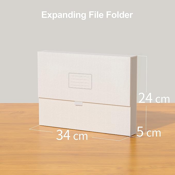 JiaWei Expanding File Folders with Pockets, 13 Pockets Accordian File Organizer with Magnetic Closure, Letter Size Portable Documents and Receipts Folders with Tabs for Document Classification