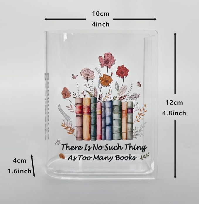 Book Shaped Bookmark Holder, Reading Accessories Gift for Book Lovers, Women, Librarians