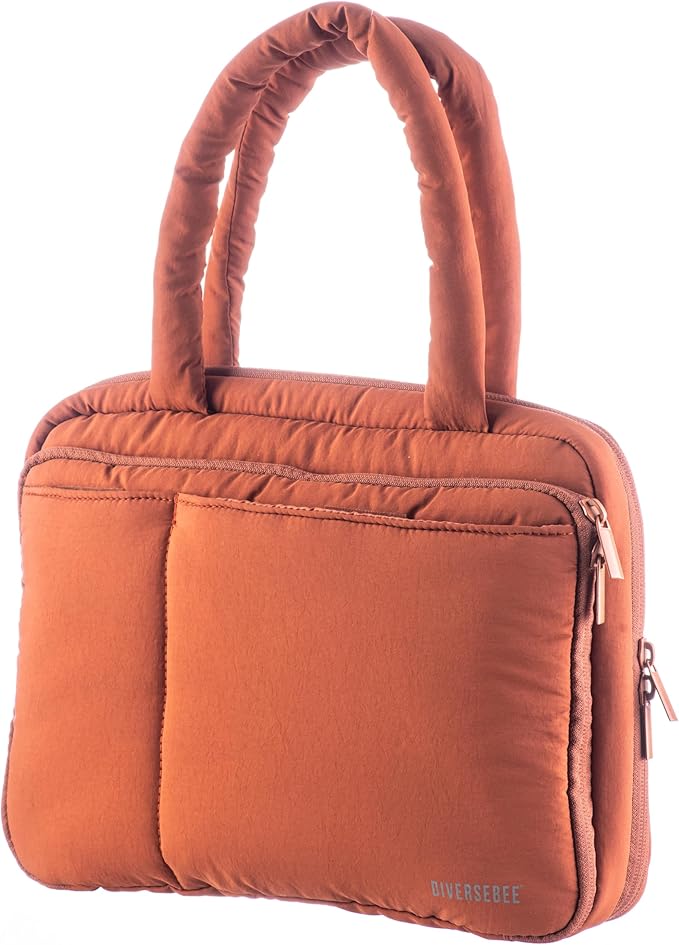 DiverseBee Large Bible Cover with Handles, Carrying Case for Women, Tote Bag, Book Cover, Bible Accessories, Christian Gift (Terracotta)