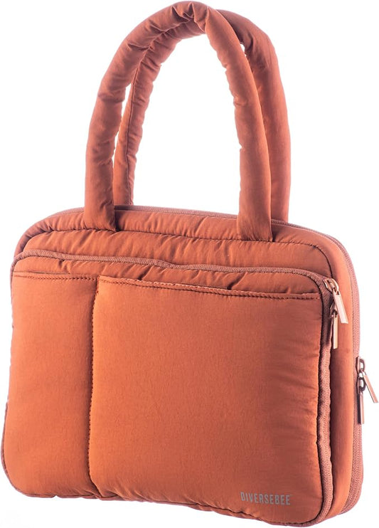 DiverseBee Large Bible Cover with Handles, Carrying Case for Women, Tote Bag, Book Cover, Bible Accessories, Christian Gift (Terracotta)