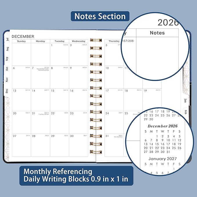 2026-2027 Planner - 2026-2027 Weekly Monthly Planner, July 2026 to June 2027, Academic Planner with Elastic Closure, Inner Pocket, 6.4'' x 8.5''