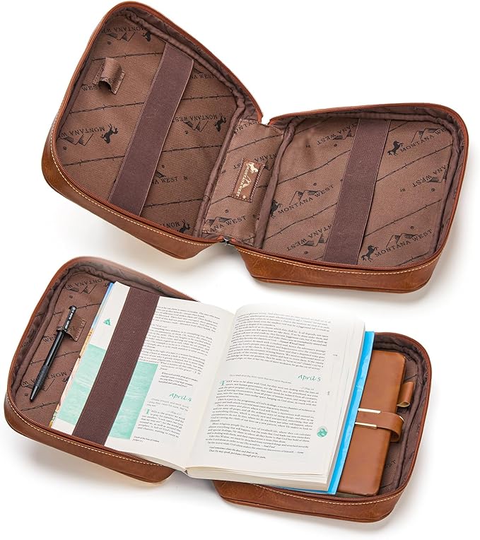 Montana West Western Style Embroidered Bible Covers for Women Men Book Carrying Case Church Bag Outdoor Bible Protective