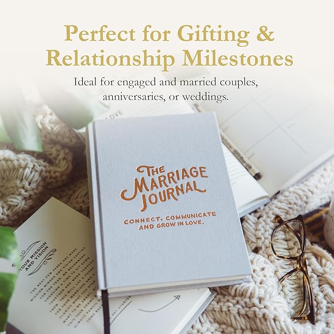 The Marriage Journal (Case of 24) - Couples Journal with 52-Week Devotionals & Guided Prompts for Communication, Emotional Intimacy & Faith - Gift for Engaged & Married Couples