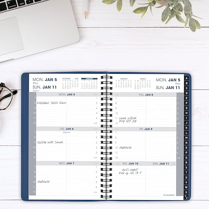 AT-A-GLANCE 2026 Appointment Book Planner, Weekly, 5" x 8", Small, Hourly, Blue (701082026)