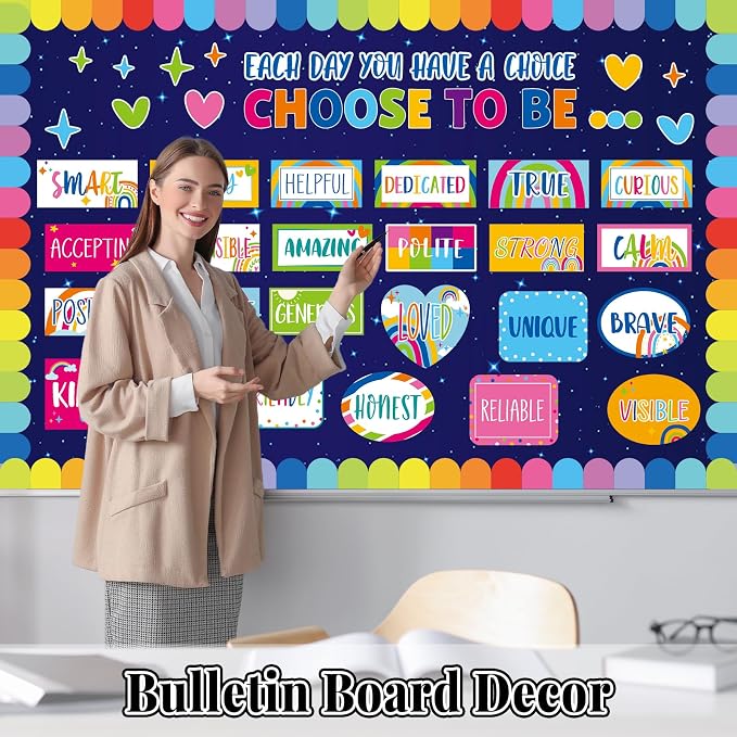 Outer Space Bulletin Board Roll Reusable Waterproof Erasable Blue Night Sky Non-Woven Fabric Bulletin Board Roll Wrinkle Resistant Background Poster for Classroom Decor Wrap DIY Crafts 15.7" x 40ft