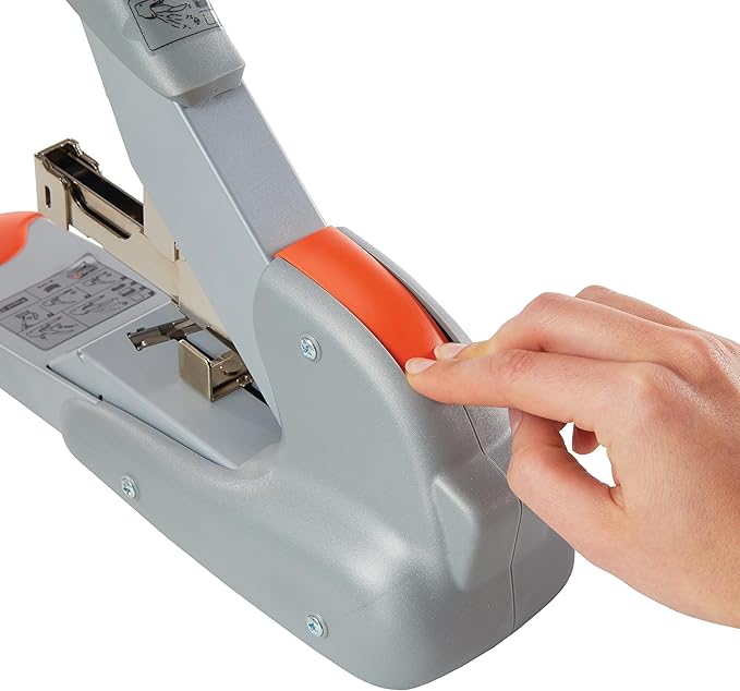 Rapid 21698301 DUAX Heavy Duty with Staples, Stapler, Flat Clinch, Dual Technology, Silver/Orange, 170 Sheet Capacity