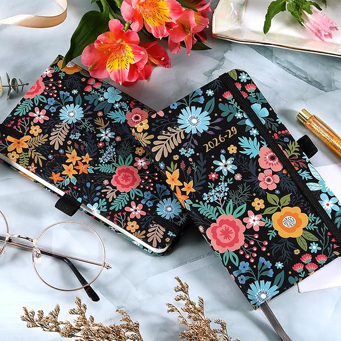 2026-2029 Pocket Planner/Calendar - Monthly Pocket Planner/Calendar with Pen Hold, July 2026 - June 2029, Inner Pockets and 63 Notes Pages, 6.6" x 3.7"