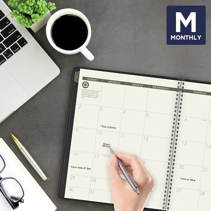 AT-A-Glance 2022 Weekly & Monthly Appointment Book & Planner by AT-A-Glance, 7" x 8-3/4", Medium, Recycled, Black (70951G05)