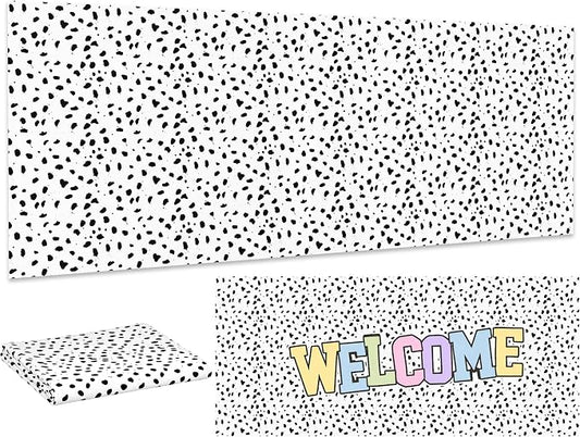 Hahafelt 1 Pack 47 x 108 Inch Fabric Bulletin Board Roll Waterproof Non Woven Classroom Background Decoration Resistant Bulletin Board for Back to School Wall Decor DIY Craft (Spot)