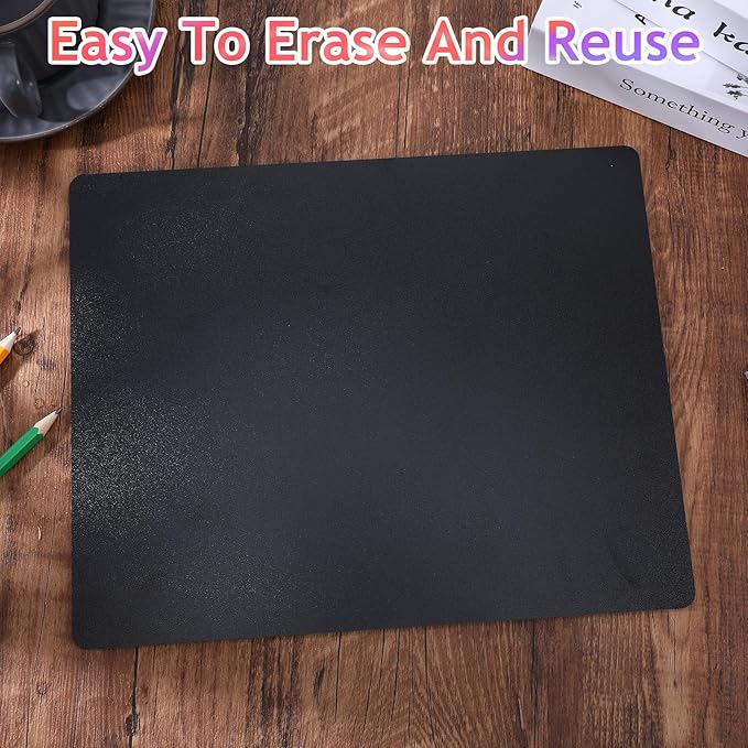 12 Pcs Chalk Board 9.5" x 12" Frameless Chalkboard for Kids Mini Wooden Chalk Board Small Chalkboard Signs Student School Supplies for Kids Classroom Home Office Restaurant