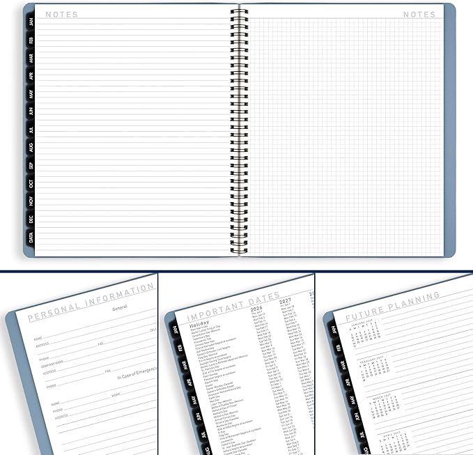 AT-A-GLANCE 2026 Planner, Monthly, 9” x 11”, Large, Contemporary, Drizzle (70250X2026)