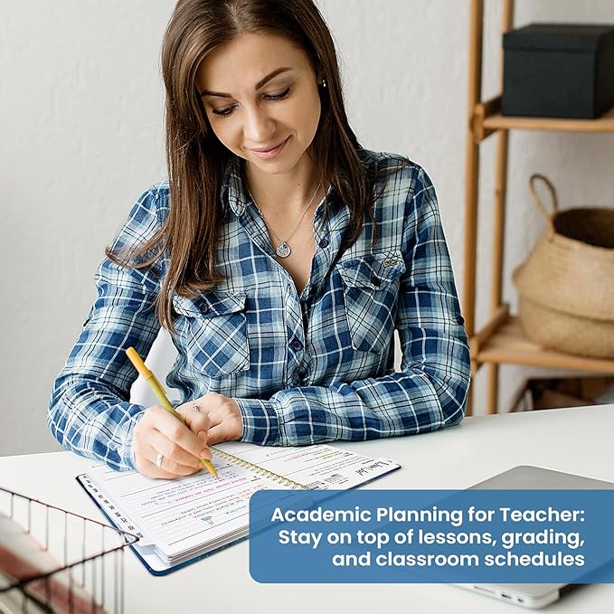 2026–2027 Academic Planner Book, Weekly and Monthly Layout, July 2026 to June 2027, Hardcover Agenda with Tabs, A5 (6.3" x 8.5"), School and Office Supplies - Starlit Peaks