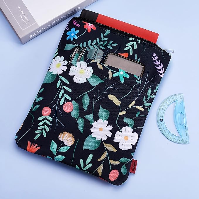 Book Sleeve for Book Lovers, Bookish Book Protector, Book Covers for Paperbacks, Washable Fabric, Book Sleeves with Zipper, Medium 11 Inch X 8.7 Inch
