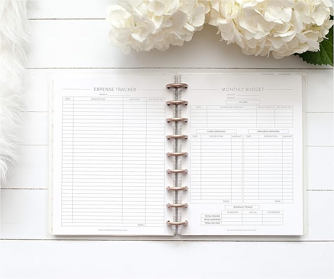 BetterNote Finance Plan Refill for Discbound Notebooks, Bill, Account, Expense, Budget, Debt Snowball, Fits Levenger Circa, The Happy Planner, Arc Systems, TUL, Talia, 1 Year Supply (9-Disc, 7"x9.25")