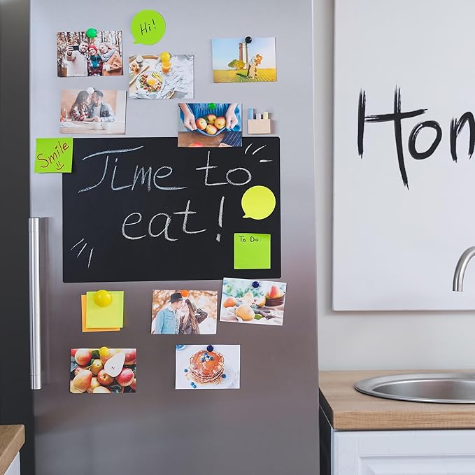 Magnetic Chalkboard Wallpaper Stick and Peel, 12" x 18"Chalk Board Contact Paper with Adhesive on Wall for School, Office, Kitchen Fridge, Drawing