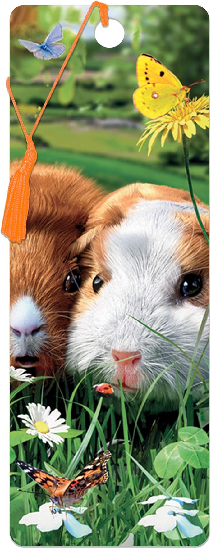 3D LiveLife Bookmark - Guinea Pigs from Deluxebase. Cute Lenticular Guinea Pig Page Marker. Animal Themed Accessories for Book Lovers. Small Gifts for Men, Women, Writers and Teachers.