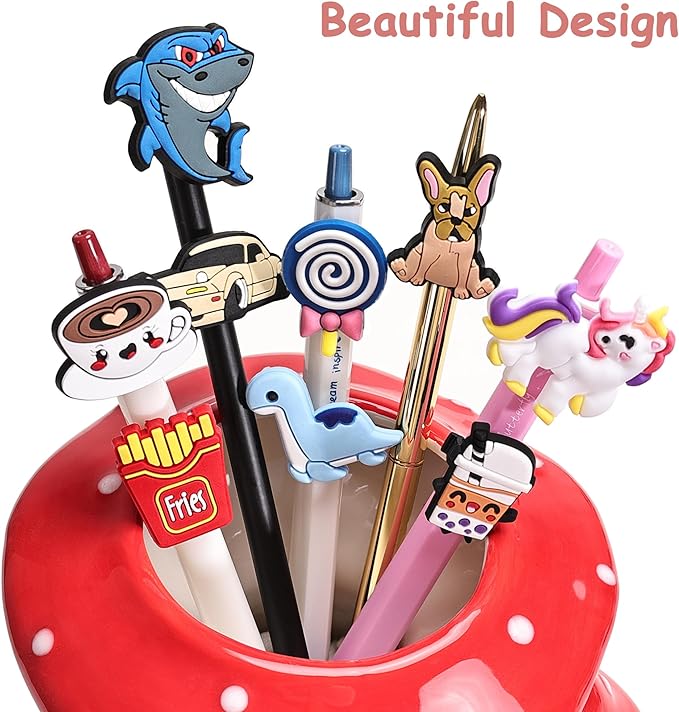 100PCS Mixed Pencil Toppers - Kawaii Pen Charms for Boys and Girls, Cute Classroom Rewards and Prizes for Students, Pencil Charms Decorations for School Supplies, Kids Incentives (100pcs Mixed)