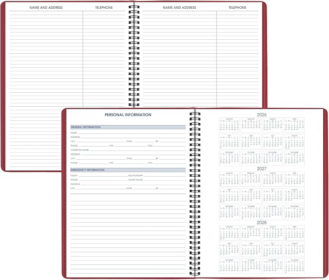 AT-A-GLANCE 2027 Appointment Book Planner, Weekly, 8.25" x 11", Red (709401327)