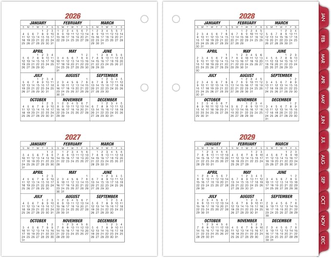 AT-A-GLANCE 2027 Desk Calendar Refill, Daily Desk Pad Refill, 4.5" x 7.5", Loose-Leaf, Burkhart's Day Counter (E7125027)