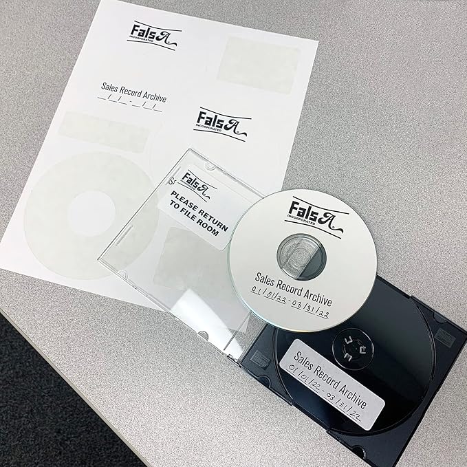 CD/DVD Label Full Face | Qty 750 Disc, 750 Spine | 250 Sheets Total | White Matte | Inkjet & Laser Compatible | Neato CLP-192301 Large Center Holes | Easy to Peel | 3 Per Sheet | Blank Label