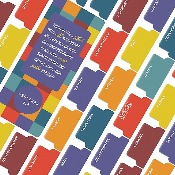 OFFILICIOUS Yellow & Blue Bible Book Tabs, 100 Soft-Touch, Laminated, Rainbow Bible Tabs for Bible, Protestant & Catholic Bible Tabs, Mini Bible Tabs for Women & Men