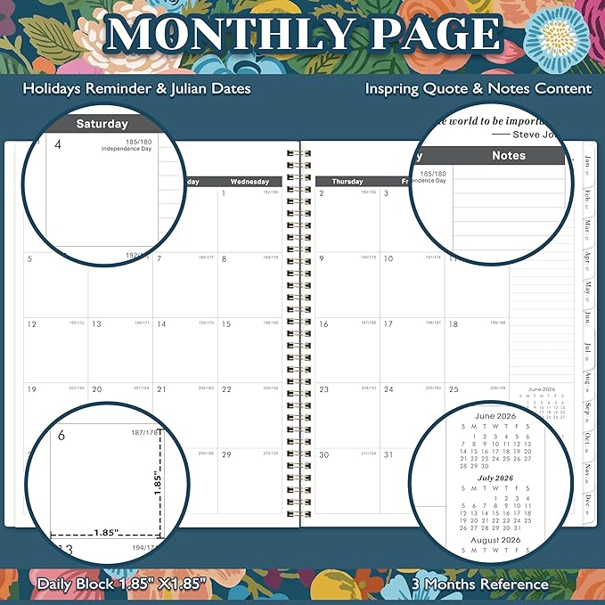 2026-2028 Monthly Planner - 2026-2028 Planner, Jul. 2026 - Jun. 2028, 9" x 11", 2 Year Plan with 24 Months Tabs, Monthly Calendar Planning