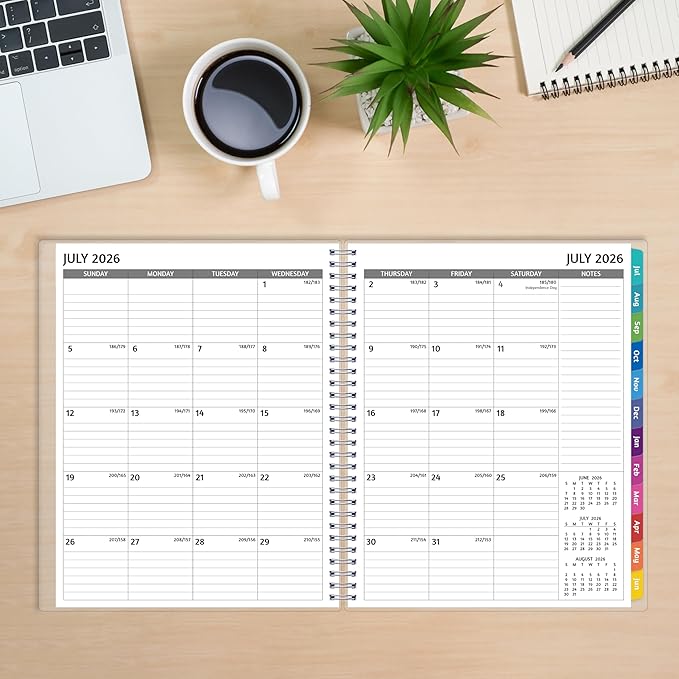 Appointment Book 2026-2027 - Appointment Planner with Weekly ＆ Monthly Spread, Jul 2026 - Jun 2027, 8.5’’ x 10.5’’, Large, 15 Minute Increments, 2026-2027 Daily Planner with Pockets, Tabs, thick paper