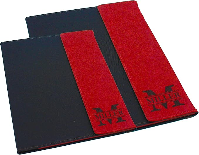 My Personal Memories Personalized Portfolio with Custom Monogrammed Flap - Engraved Teacher, Student, Business, Man, Woman, Gift (Red Flap)