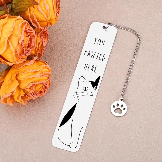 Cat Gifts for Women, Cat Lover Gifts Bookmark for Girls Boys Reader, Father's Day Dad Gift from Cats, Cute Bookmarks Birthday Graduation Gift for Cats Mom Book Lovers, Bookish Gift Reading Accessories