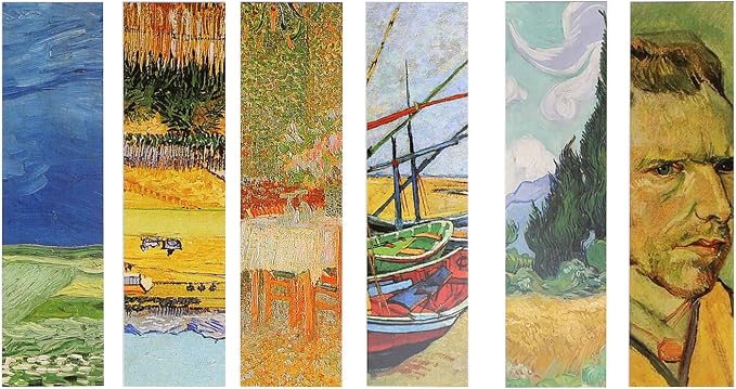 30PCs Paper Bookmarks for Women Men,Bookmarks Set for Book Lovers (Oil Painting)