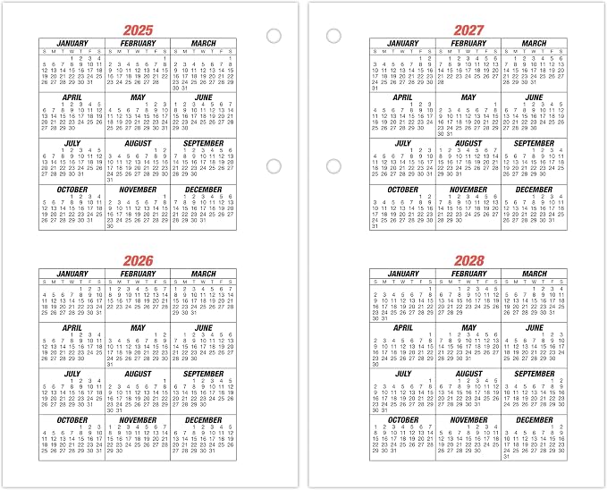 AT-A-GLANCE 2026 Desk Calendar Refill, Daily, 4-1/2" x 7-1/2", Large, Loose-Leaf, Burkhart's Day Counter (E7125026)