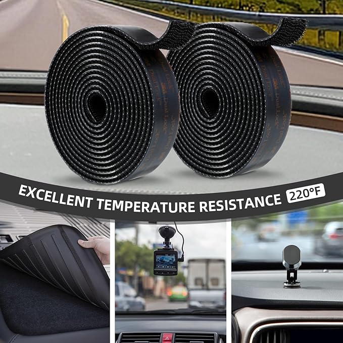 3M Dual Lock SJ3550 Reclosable Fastener 1/2''×3Ft Black Heavy Duty Mounting Tape Strong Adhesive with Interlocking Mushroom-Shaped Heads for Indoor and Outdoor Use