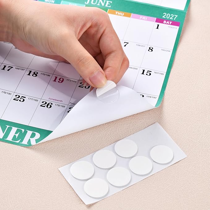 Yearly Wall Calendar 2026-2027 - 2026-2027 Calendar, July 2026 - June 2027, 34.8" x 22.8" (Open), Yearly Wall Calendar 26-27, 26-27 Calendars Vertical, One Page for Organizing - Colorful Lump
