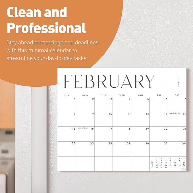 S&O Simple Magnetic Fridge Calendar from January 2026-June 2027 - Tear-Off Refrigerator Calendar to Track Events & Appointments - 18 Month Magnetic Planner for Fridge for Easy Planning-8"x10”in
