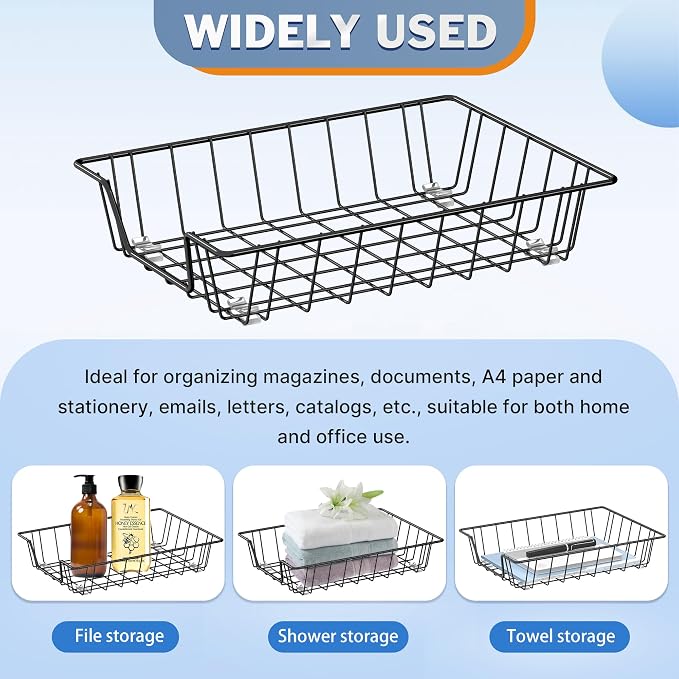 Gawerk Letter Desk Tray Organizer, A4 File Tray Magazine Files Storage Basket Organizer Bin (1)